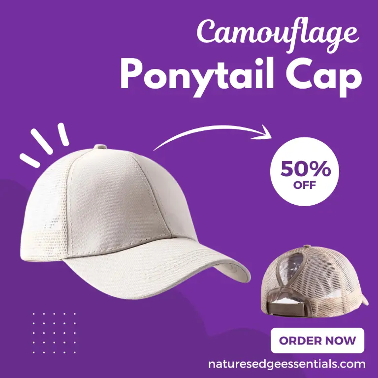 CAP - CAMOUFLAGE DESIGN - PONYTAIL FRIENDLY C - THUMBNAIL