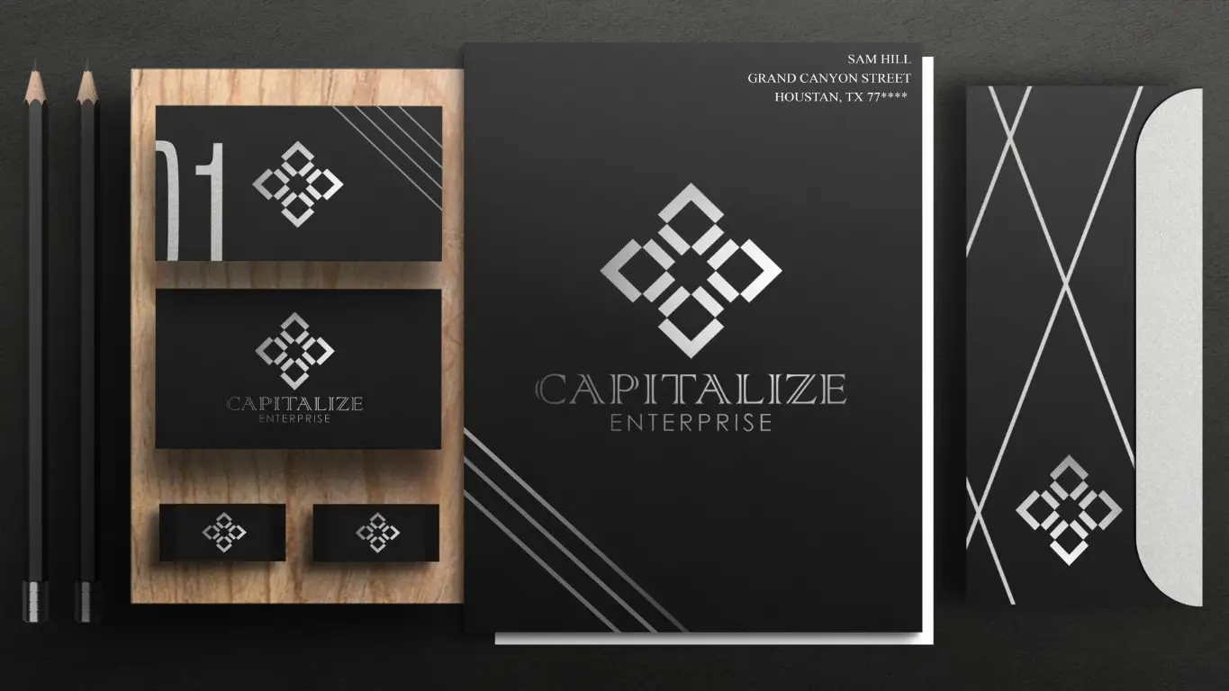 Business stationary set mockup